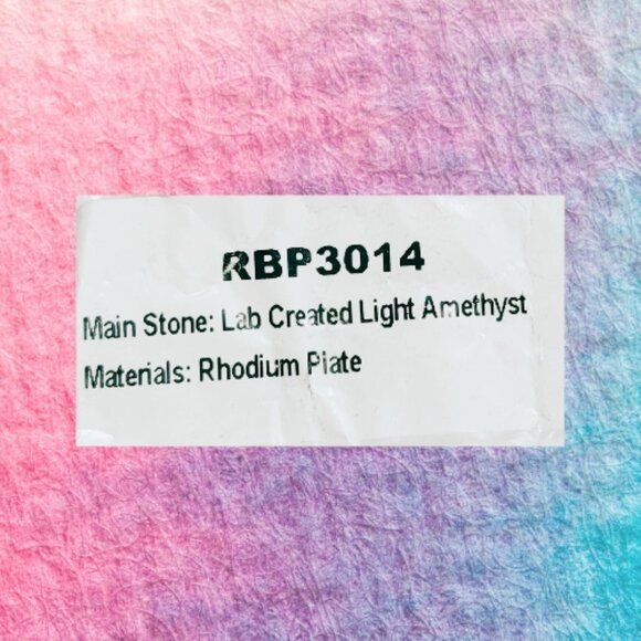 BP Kids Collection Adjustable Lab Created Light Amethyst Ring - Picture 7 of 8